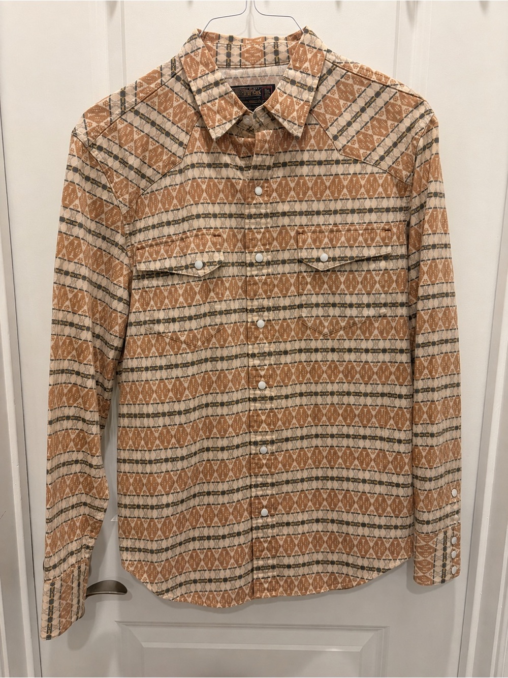 Pendleton Tan & Cream Patterned Western Shirt Jacket